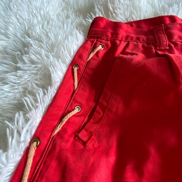 J3 USA Jeans Red with cross ties on side - Picture 3 of 7